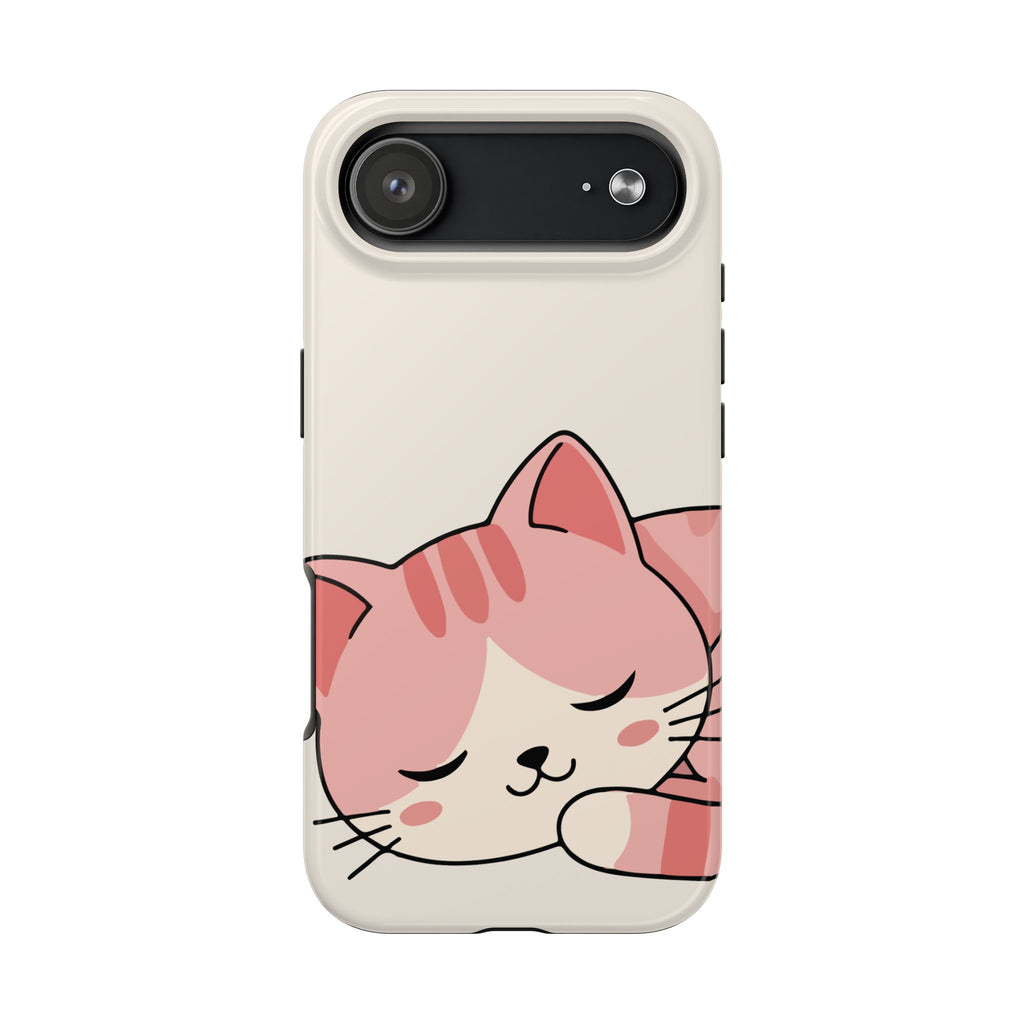 Tough Phone Case — Sleeping Pink Kitten Protective iPhone Cover