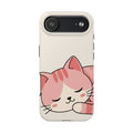 Tough Phone Case — Sleeping Pink Kitten Protective iPhone Cover