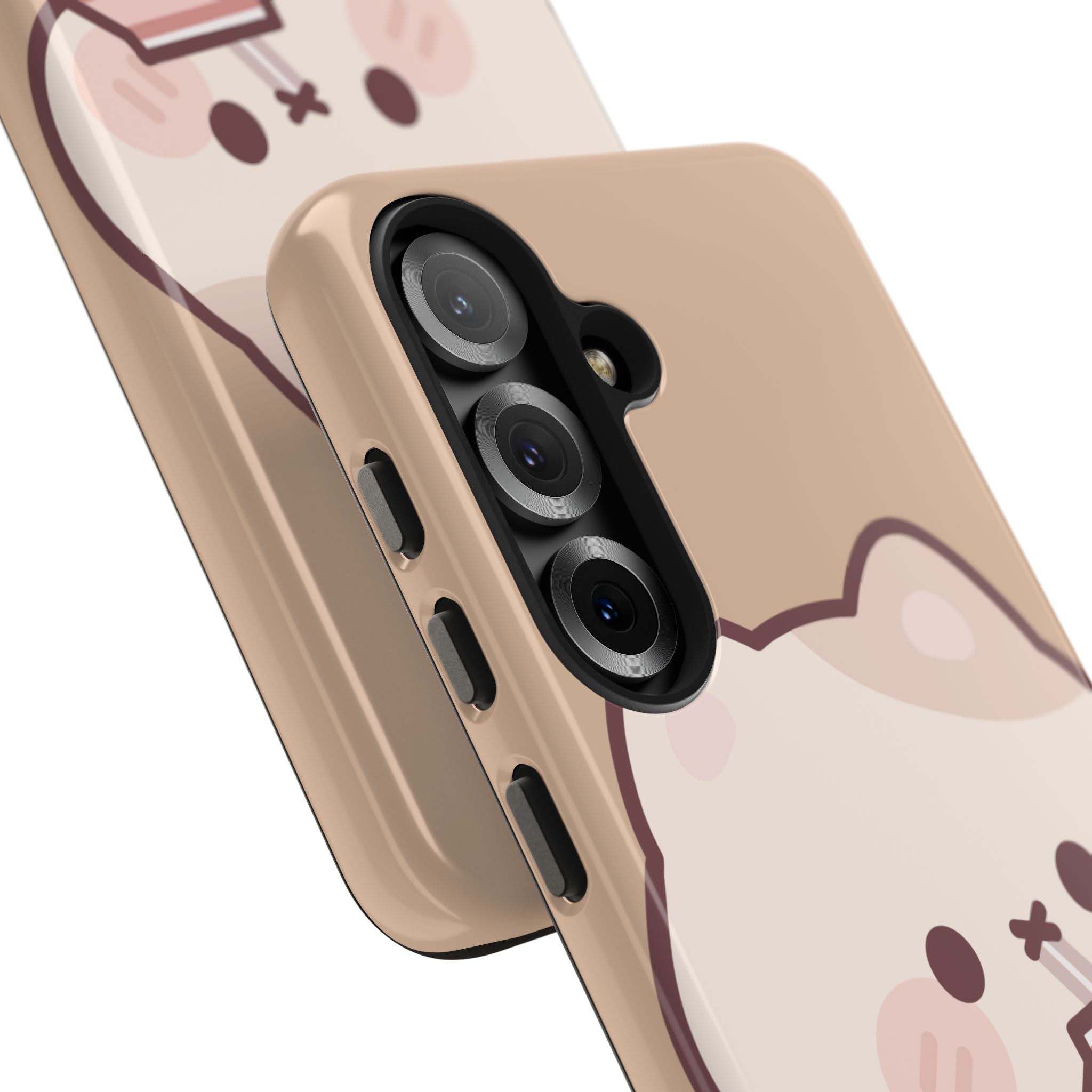 Kawaii Cat with Strawberry Milk Tough Phone Case