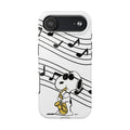 Snoopy Saxophone Tough Phone Case — Musical Notes Protective Cover
