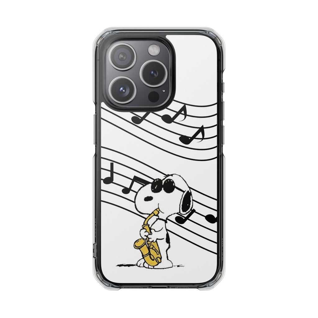 Clear Magnetic Phone Case — Musica con Snoopy