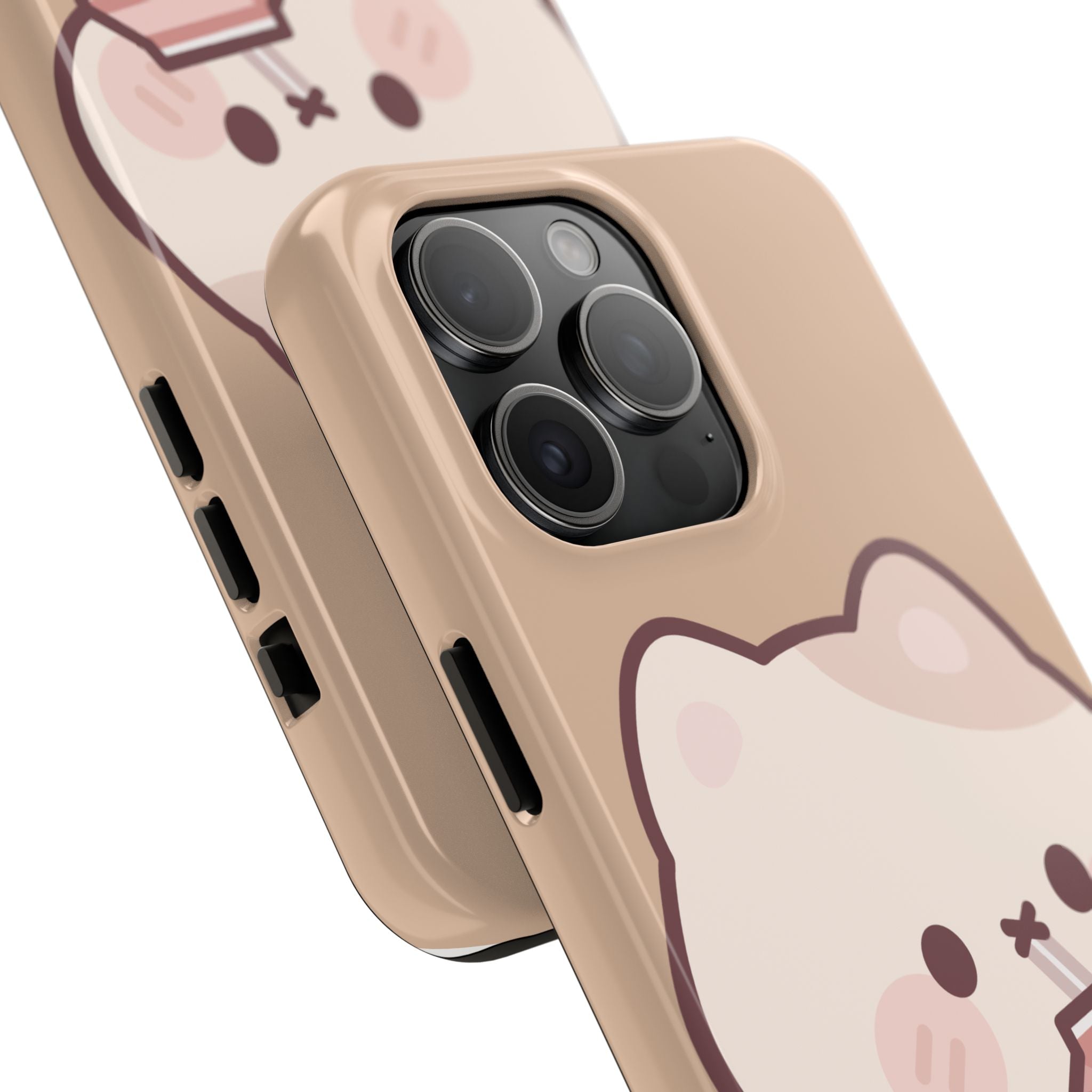 Kawaii Cat with Strawberry Milk Tough Phone Case