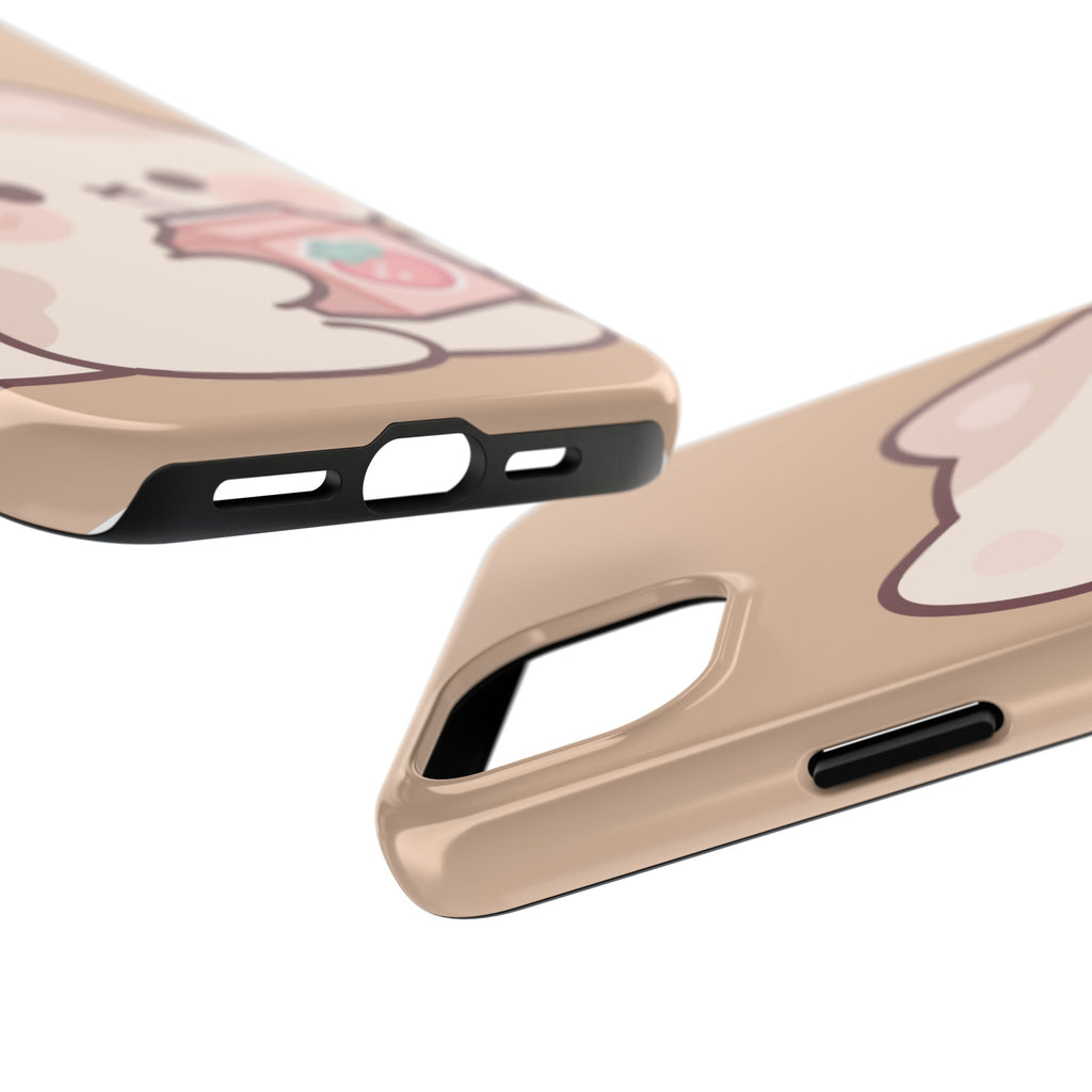 Kawaii Cat with Strawberry Milk Tough Phone Case