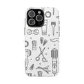 Barber & Stylist Tough Phone Case — Hair Tools Pattern Protective Cover
