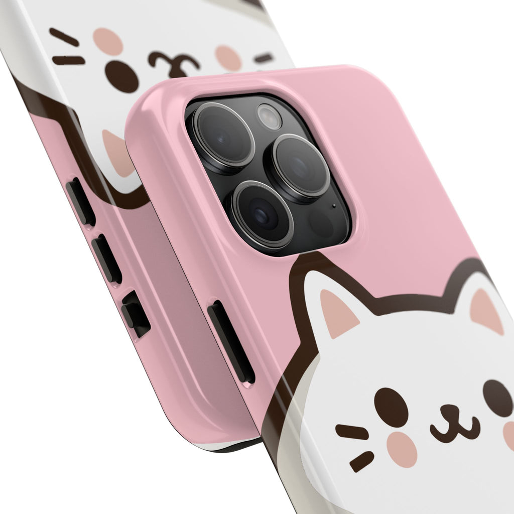 Cute Cat Cupcake Tough Phone Case — Pink Kawaii Protective Phone Cover