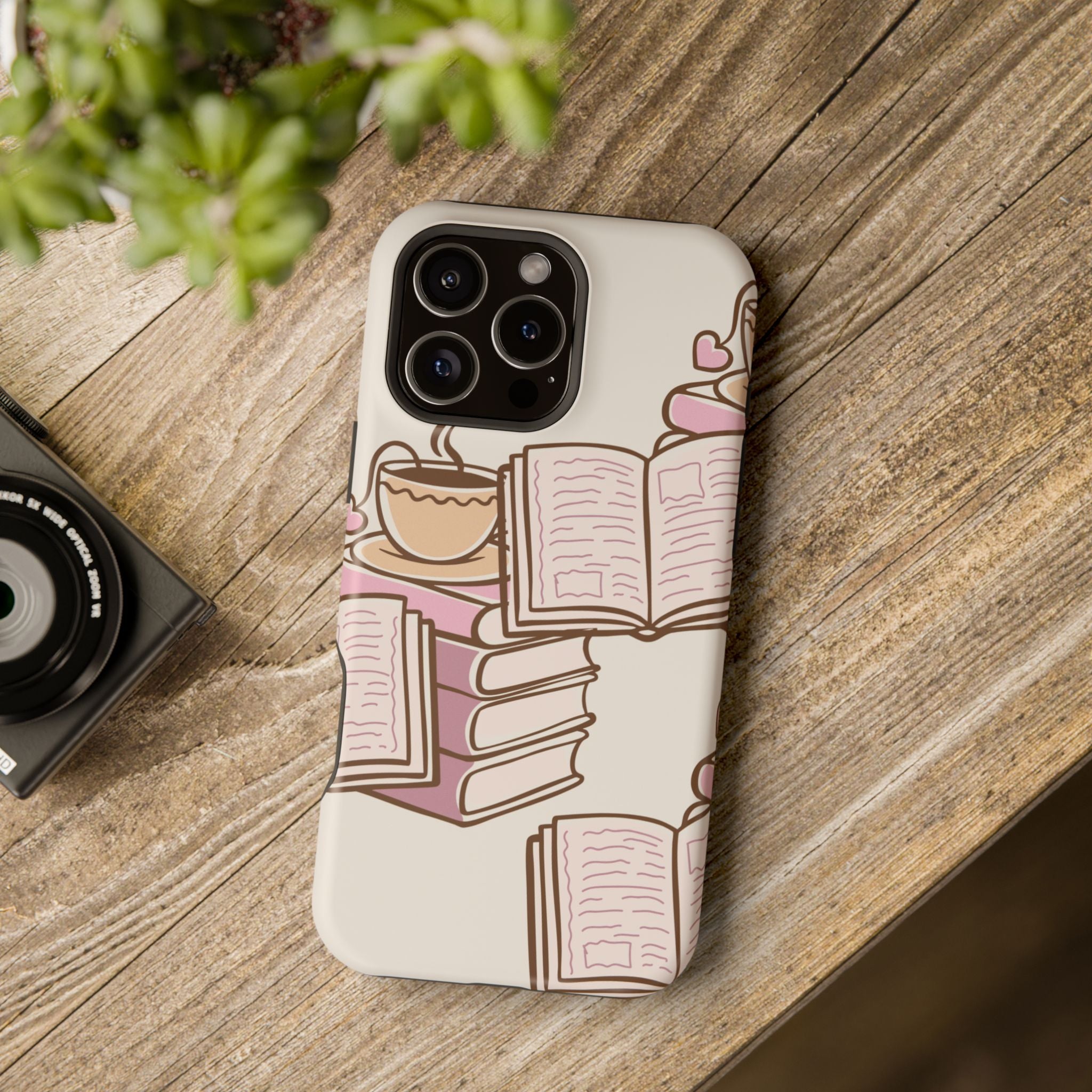 Coffe Bookstack Phone Case — Coffe Book Protective Cover