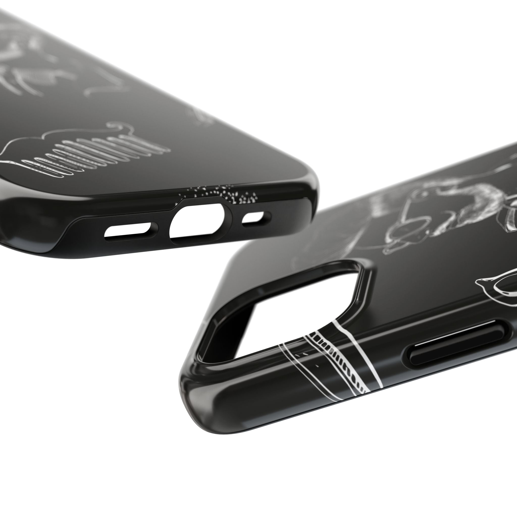 Bearded Barber Sketch Tough Phone Case — Hipster Grooming Design