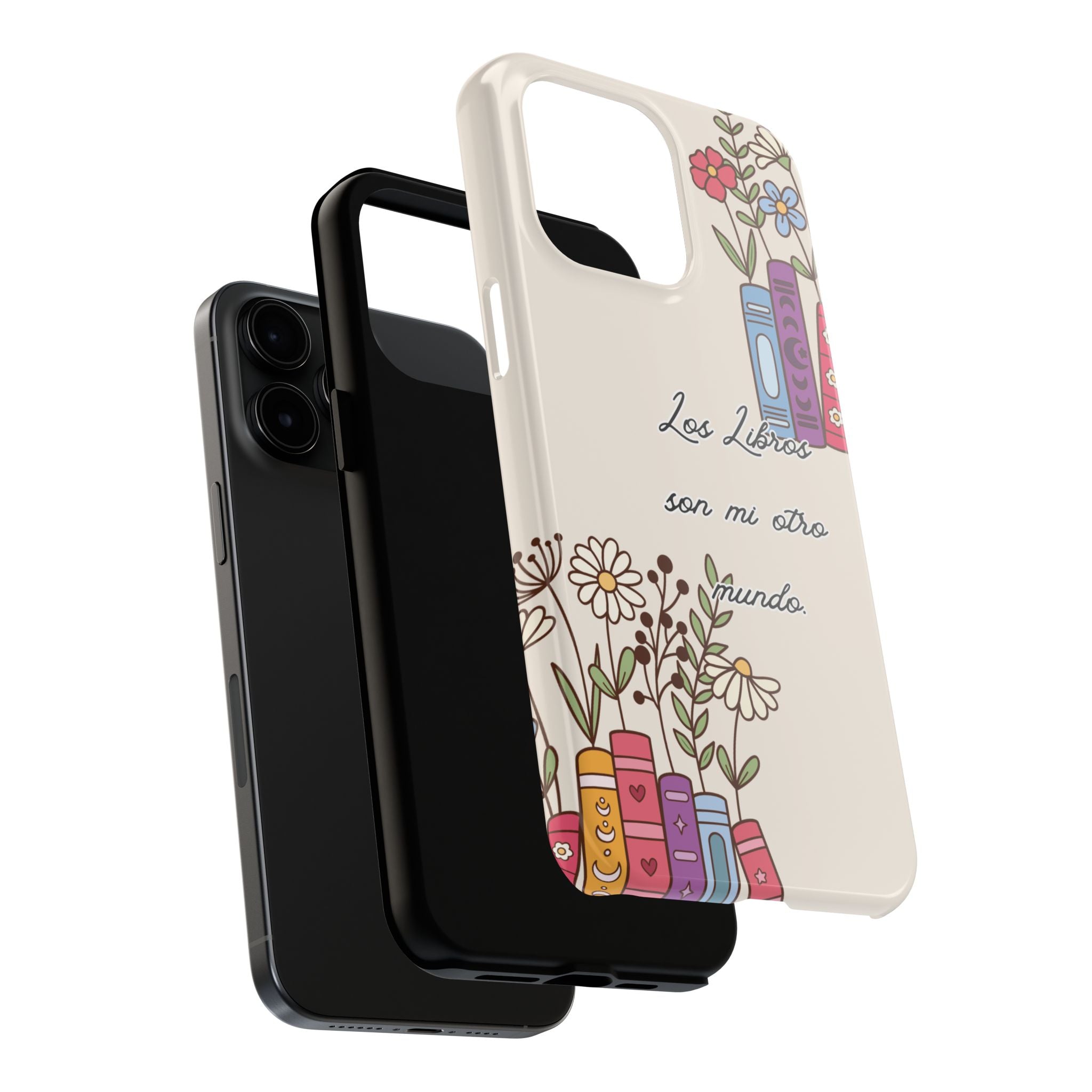 Los Libros son mi otro mundo. Books Tough Phone Case — Cozy Booklover Protective Cover