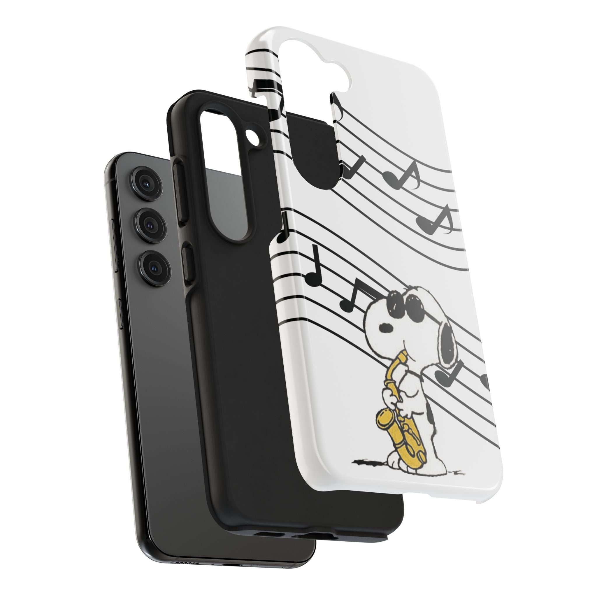 Snoopy Saxophone Tough Phone Case — Musical Notes Protective Cover