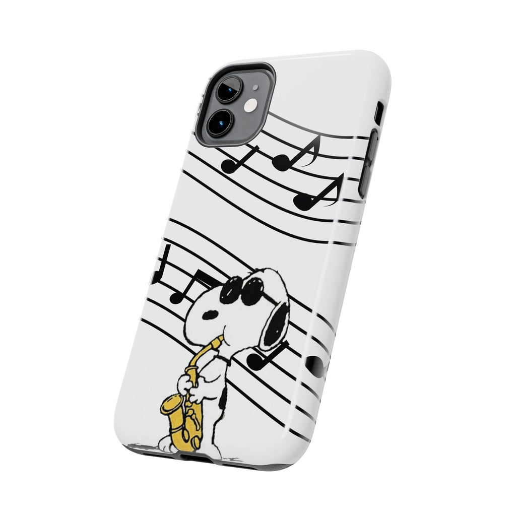 Snoopy Saxophone Tough Phone Case — Musical Notes Protective Cover