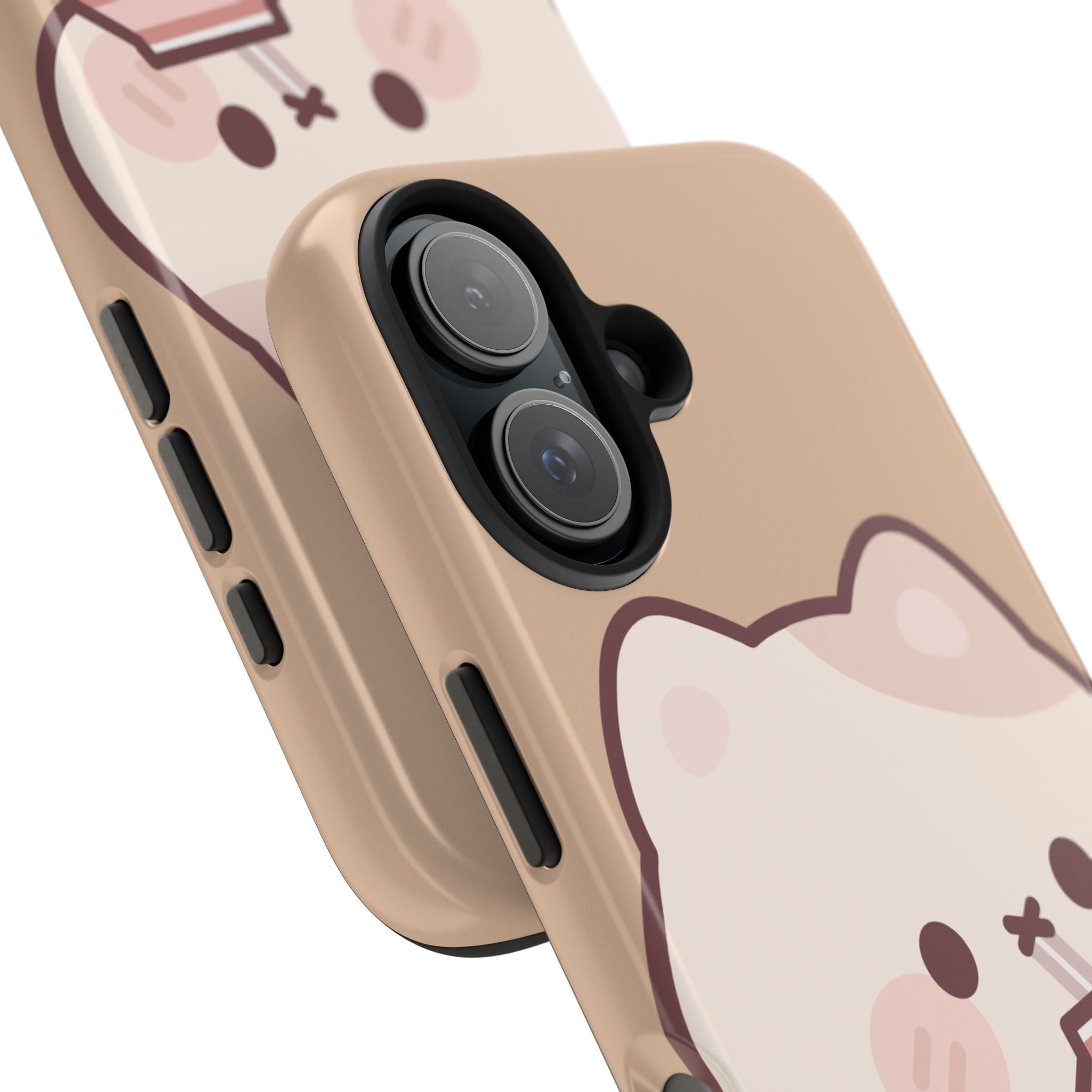 Kawaii Cat with Strawberry Milk Tough Phone Case