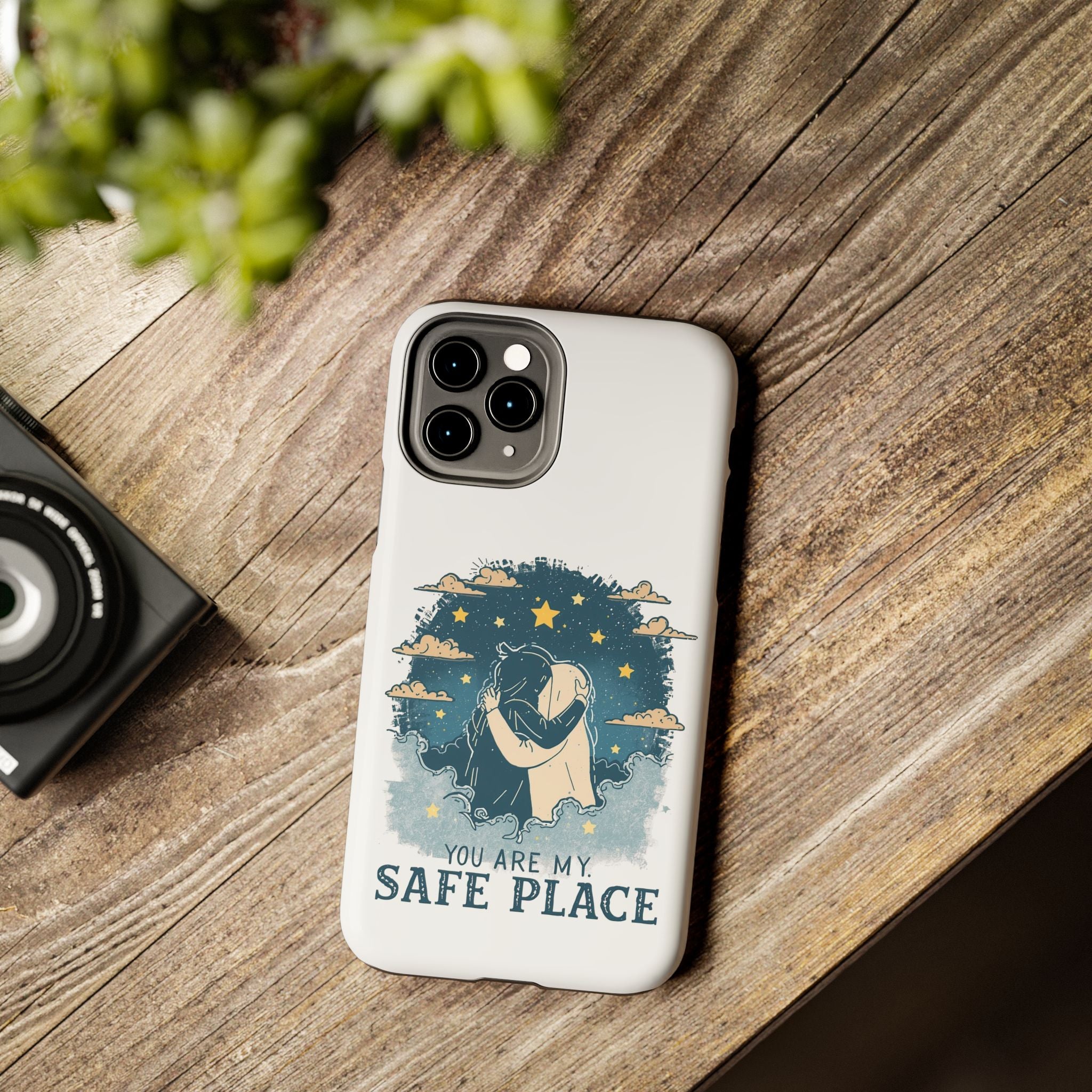 Phone Case — "You Are My Safe Place-Blue" Romantic Protective Cover
