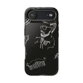 Bearded Barber Sketch Tough Phone Case — Hipster Grooming Design