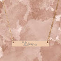 Engravable Horizontal Bar Necklace — (Gold or Silver)
