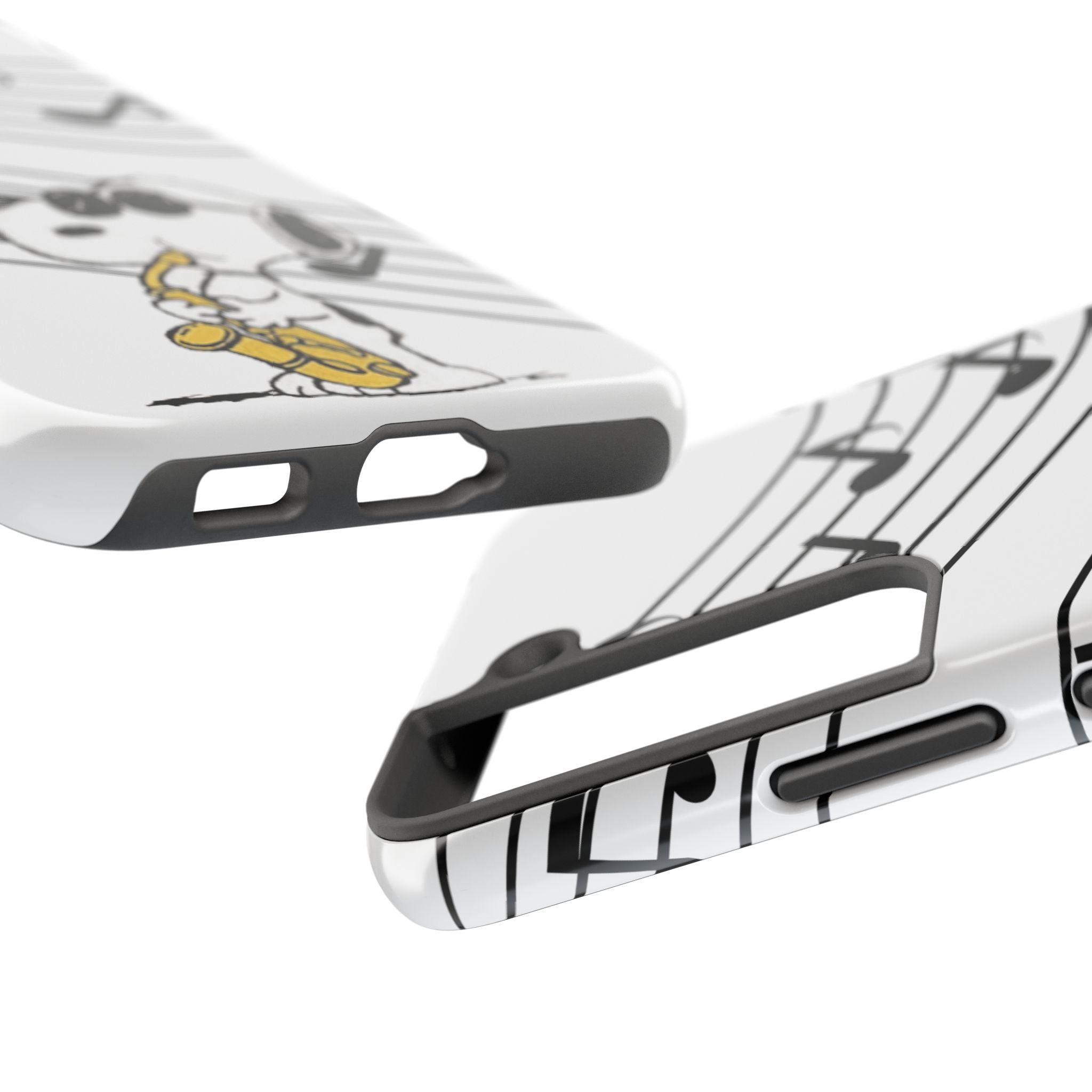 Snoopy Saxophone Tough Phone Case — Musical Notes Protective Cover