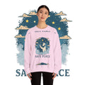 Safe Place Crewneck Sweatshirt — Comforting Hug Graphic