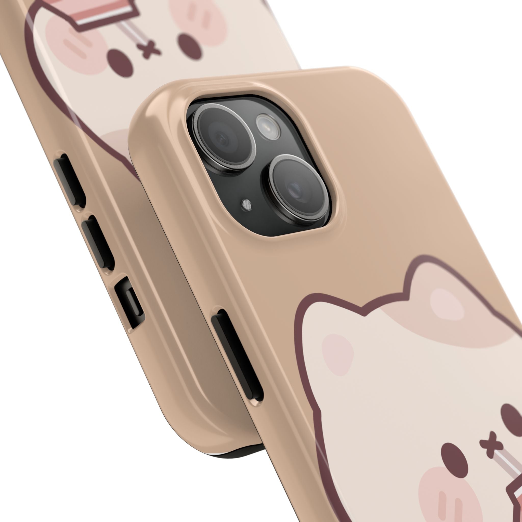 Kawaii Cat with Strawberry Milk Tough Phone Case