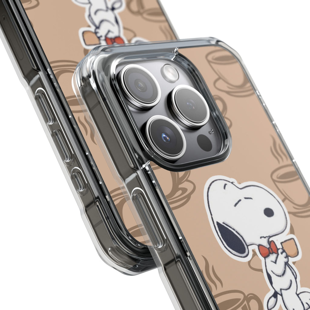 Clear Magnetic Phone Case — Coffe