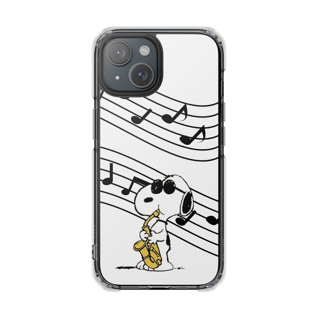 Clear Magnetic Phone Case — Musica con Snoopy