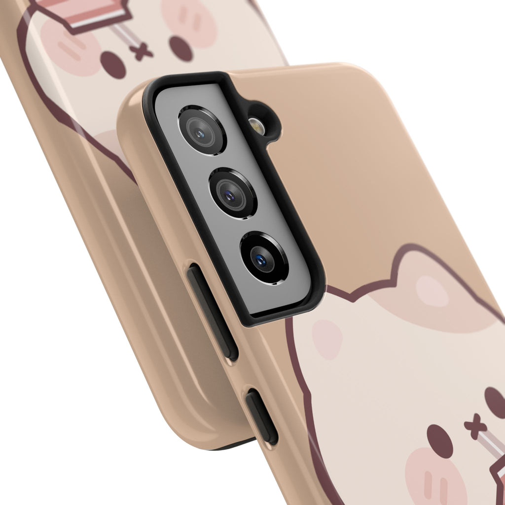 Kawaii Cat with Strawberry Milk Tough Phone Case