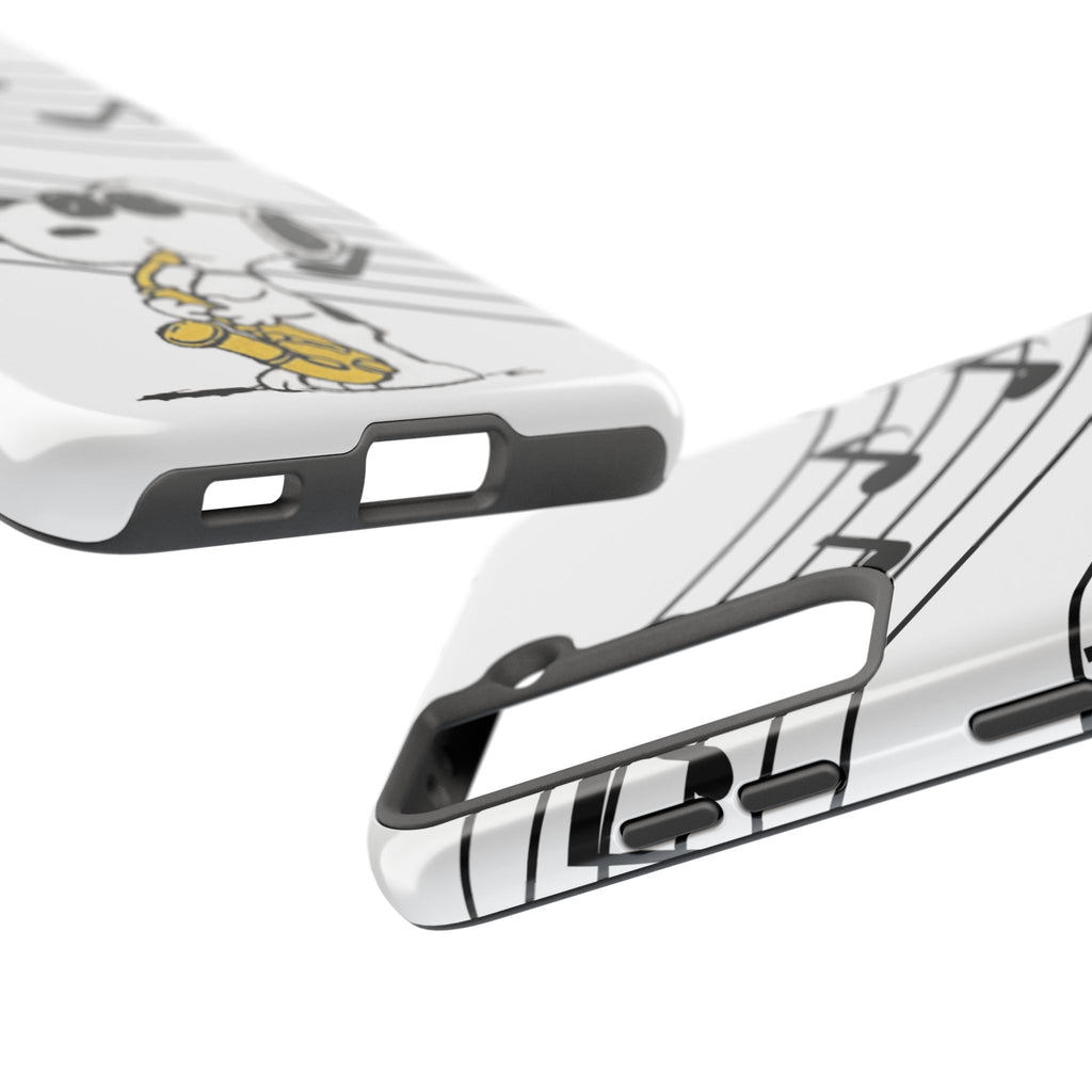 Snoopy Saxophone Tough Phone Case — Musical Notes Protective Cover